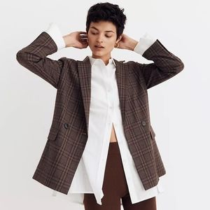 Caldwell Double-Breasted Blazer in Hedden Plaid  xs